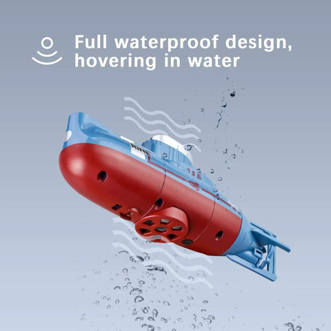 Mini RC Submarine Remote Control Boat With 360 Degree Rotation And Precise 6 Channel Control Electronic Water Toy floating in water