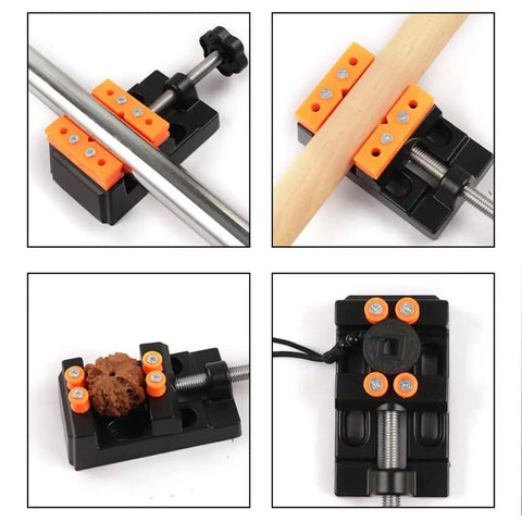 Various uses of Mini Flat Clamp Bench Vise For Watch Repair And Jewelry DIY, clamping round and irregular objects