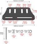 Rock Solid Bed Frame Brackets 2 Pcs Heavy Steel Headboard Footboard Connectors For Wood Furniture Quick Hookup Matte Black Hardware dimensions and details.