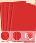 Red Gift Tissue Paper 160 Sheets 14 By 20 Inches Bulk Pack For Gift Bags DIY Crafts Weddings Parties Graduation Decor Wrap Gifts With Ease And Party Decor Ideas displayed layered in feature image.