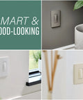 Radiant In-Wall Smart Switch Starter Kit With Netatmo displayed in room settings, white finish, discreet hub on wall.