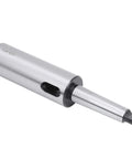 Steel MT3 to MT4 taper drill sleeve adapter; lengthened reduction sleeve for lathe, milling, CNC machines.