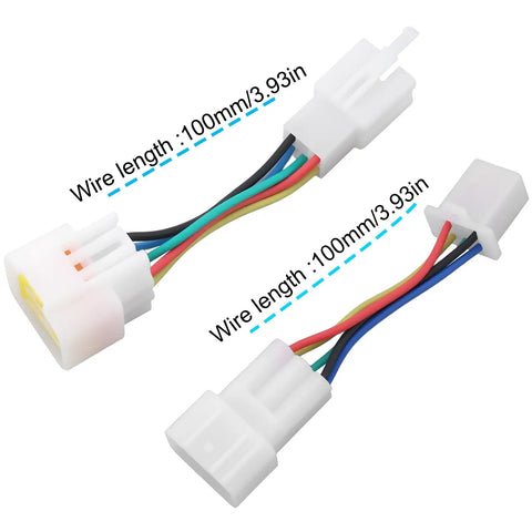 IP67 Waterproof 6Pin 5Wire Hall Sensor Adapter Cable For Electric Motorcycles Type A And Type B 2 Pack, Stable Hall Effect Connection, Easy Install, Ride Ready Durability For All Weather Rides