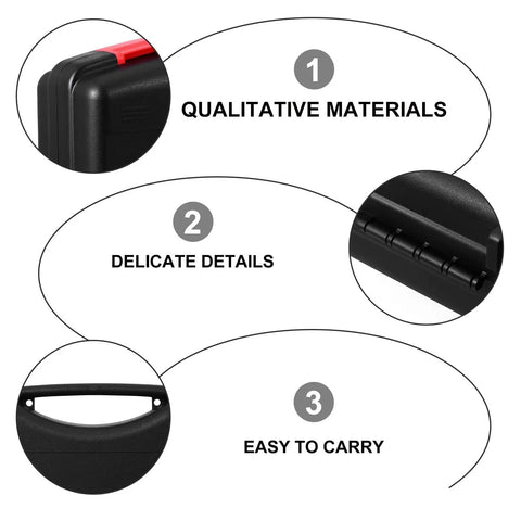 Heavy Duty Portable Plastic Toolbox With Rugged Carry Handle For Hand Tools And Repair Gear Multipurpose Storage Crate close-up of durable materials and handle design.
