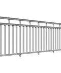 Rock Solid Cellular Pvc Deck Railing Kit With Aluminum Reinforcement 42 Inch High 120 Inch Long, featuring pro grade balusters and a clean matte finish.