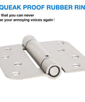 Durable Satin Nickel Self Closing Door Hinges Four Inch By Four Inch Eight Hole Mortise Mount Steel Four Pack
