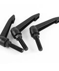 Heavy Hitter M10 X 35Mm Adjustable Clamping Handles 3 Pack Quick Grip Bail Levers with black finish and threaded design.