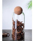 Lock In Freshness Straight Up With This Round Glass Tea Canister Boasting A Tight Cork Seal And Heat Resistant Build Ideal For Storing Coffee Beans Sugar Salt Or Loose Leaves While Looking Sharp On Counters.