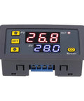 Dual Pack 12V DC Timer Delay Relay Module With 20A Capacity Programmable LED Digital Cycle Timer Plug And Play On Off Control 0ms To 999 Hours Easy Setup For Home Automation And Electronics, front view
