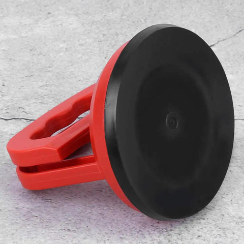 Heavy Duty Glass Suction Cup Lifter With Ergonomic Abs Handle And Tight Locking Mechanism For Moving Tiles Sheets And Panels Like A Boss With Unshakable Grip All Day Long on a gray surface.