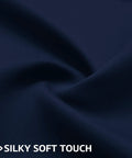 Close-up of navy blue fabric for Grommet Blackout Curtains Set Of 2 Navy Blue 52 By 72 Inches Each Panel Thick Polyester.