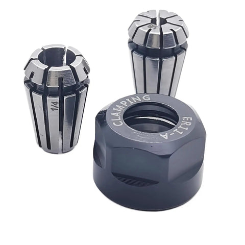 ER11 Collet Nut Set For CNC Lathe And Milling Machines, high precision 1/8 inch and 1/4 inch collets, 65Mn spring steel