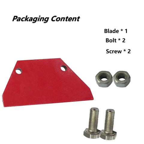 Durable 8 Inch Tungsten Carbide Coated Auger Blade Replacement Kit with 1 red blade, 2 bolts, 2 screws for ground drill augers