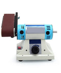 Huge 350X50Mm Belt Sander Multi-Function Polisher For Metal Wood & Jade Engraving machine with a brown sanding belt.