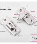Sturdy Stainless Barn Door Latch With 90 Degree Hook Bolt for Gates Windows and Cabinets Heavy Duty Secure Lock