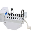 WR30X10093 Ice Maker Replacement For GTH18GCDDRWW Refrigerator, showing white and black components, side view