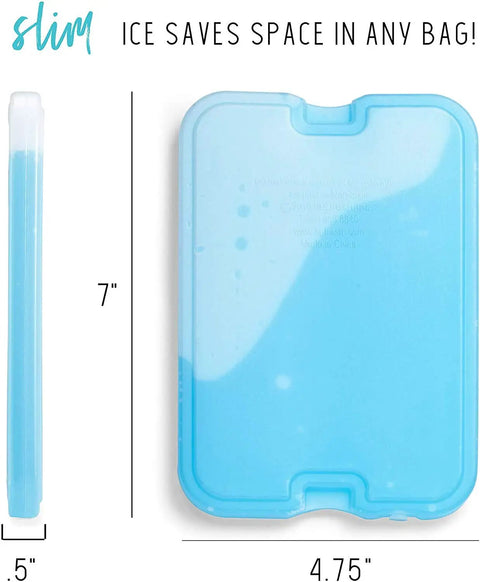 XL Slim Ice Packs For Lunch Boxes And Coolers Quick Freeze Reusable Ice Packs Space Saving Ultra Thin Design For On The Go Packing
