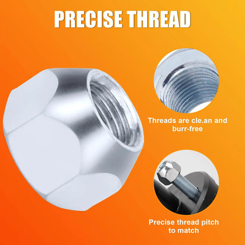 Close-up of Heavy Duty Wheel Stud Kit For Trailer Axles 2000 LB To 3500 LB 10 Pack With 1/2-20 UNF Thread showing precise threading