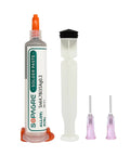 Top Shelf Lead Free Solder Paste For Phone Repair Smooth Glide Tin Bismuth Compound in a push tube with nozzles.