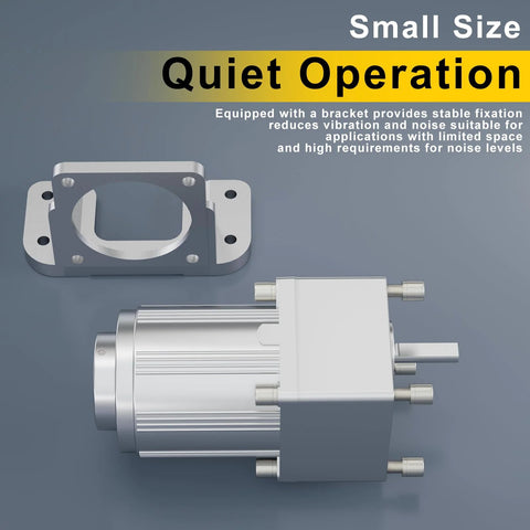 6W reversible AC motor with mounting bracket and quiet operation for chemical and medical applications.