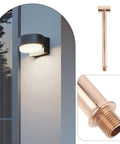 T Shaped Wall Lamp Accessory Kit With M10 Threaded Hollow Iron Tube For Commercial Spaces And Offices, Go To Pro Grade Lighting Fixture Stem That Resists Deformation And Keeps A Sleek Look., rose gold M10 threaded iron tube wall lamp stem