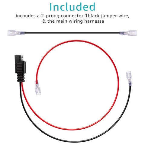 24V Battery Harness Kit With 2Pin SAE Connector For Electric Bikes shown with wiring components