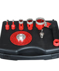 Top Tier 8Pc Diamond Tile Hole Saw Kit With Grout Bit And M14 Adapter For Stone, Tile, Brick Drilling On Angle Grinder Or Power Drill For Tough Home Renovation Jobs black case with red diamond hole saw bits and M14 adapter