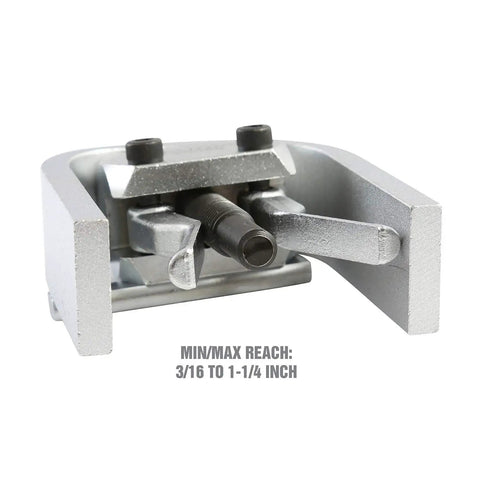 Pilot Bearing Puller Removal Tool with Reach from Three Sixteenths of an Inch to One and One Quarter Inches shown from front view