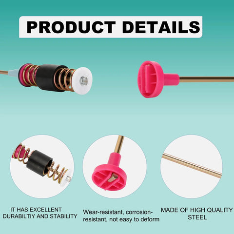 Top Shelf Heavy Duty Washing Machine Suspension Rods Shock Absorbers Replacement Kit Compatible With Front Load Washers Stainless Steel Springs Four Pack, detailed view of vibrant springs and attachments.