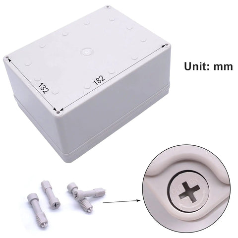 Waterproof Dustproof IP67 Junction Box ABS Plastic Enclosure For Electrical Projects Gray 8 By 6 By 4 Inches with screws