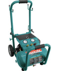 No Nonsense 3.0 HP Big Bore Air Compressor crafted with solid cast iron pump, featuring wheels and gauges for easy workshop use.