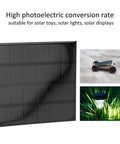 Compact 6V Monocrystalline Solar Panel For On The Go Charging Portable Power Kit For Outdoor Camping And Emergency Backup