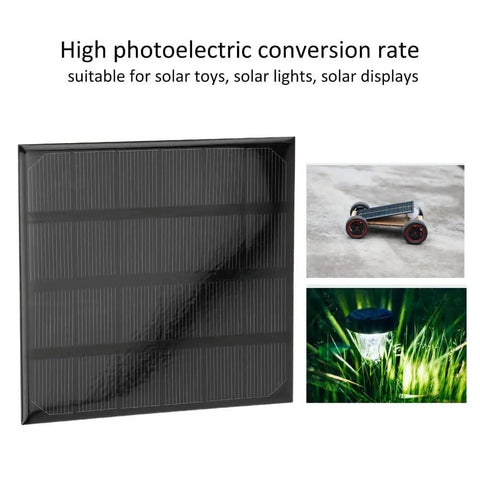 Compact 6V Monocrystalline Solar Panel For On The Go Charging Portable Power Kit For Outdoor Camping And Emergency Backup