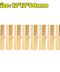Brass Hose Fittings Set 6mm 8mm 10mm 12mm Straight Through Water Pipe Adapters For Garden Irrigation Leak Proof Easy Install 20 Pcs Durable Multi Size Connectors Fits Most Hoses Quick Connect Style, 12x12x40mm brass connector set