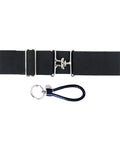 Stretchy One And A Half Inch Equestrian Belt For Riding With Surcingle Buckle And Key Strap Adjustable One Size Fits Most