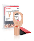 Beefy Heavy Duty Bare Copper Battery Cable Lugs Set, 20Pcs Ring Terminals For 12-10 AWG 5/16 Inch M8 Gauge with packaging