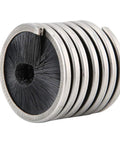 Close-up of Rope Cleaning Brush For Rock Climbing And Caving, Quick Dry, Easy To Use Rope Wash Tool with steel bristles and grooves.