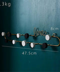 Top Tier Wrought Iron Letter Wall Hooks Slick Gold Finish Heavy Duty Coat And Key Hangers Modern Entryway Decor wall hooks with circular accents