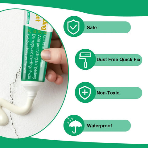 Drywall Repair Kit For Quick Hole Fill And Wall Mending, No Fuss Patch For Cracks And Dents applied to cracked wall