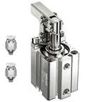 Built Tough Pneumatic Lever Clamping Fixture With Non Magnetic Aluminum Body For Heavy Down Force And Quick Rocker Arm Hold Down In Every Busy Workshop Or Machine Bay close-up view of the clamp and fasteners