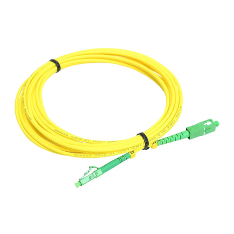LC APC To SC APC Single Mode Fiber Optic Patch Cord Simplex 9/125 OS1 1310nm 1550nm Low Smoke Zero Halogen LSZH