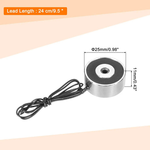 Robust Round Solenoid Electromagnet DC 24V Punching Out Fifty Newton Pull For Automation Machinery Pure Iron Electric Lifting Magnet Designed To Slam Shut Fast And Keep Your Workshop Gears Turning Smooth As Butter