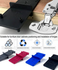 Portable Cabinet Hinge Jig Drill Guide Locator 35mm And 40mm, ABS Plastic, Gray, showing multiple colors for DIY installations