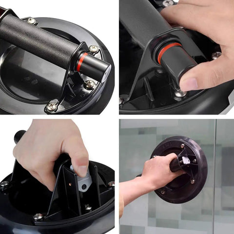 Eight Inch Heavy Duty Glass Suction Cup With Metal Handle Two Pack Vacuum Lifter Beast Mode Grip For Granite Stone Slab And Window Replacement Smooth Surface Handling Hella Sturdy Design