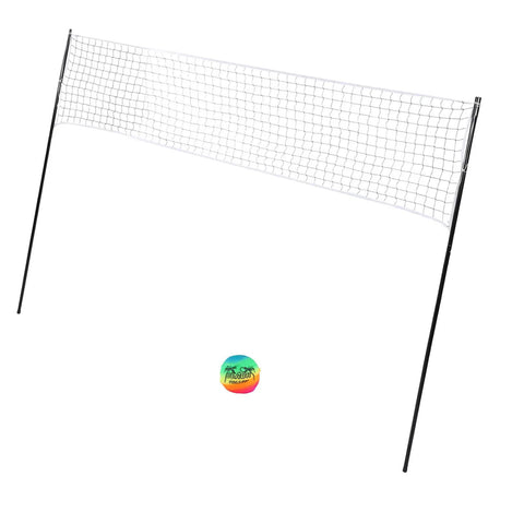 Portable Beach Volleyball Net Set With Durable PE And Iron Frame Foldable Net System for outdoor play with ball