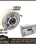 Pro Grade 1000RPM Hollow Shaft Magnetic Powder Brake Kit, 24V Tension Controller For Printing And Dyeing Machines