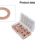 200 Piece Copper Diesel Injector Seal Washer Kit For Cars Marine Generators Machinery And Plant Engines Fits M5 To M14 Sizes