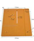 Top Shelf Aluminum Router Table Insert Plate Featuring Dead Simple T Slot Rails For Quick Miniature Table Saw Panel Mounting And Zero Hassle Woodworking Bench Upgrades In Silver Medium, measuring 200x240mm.