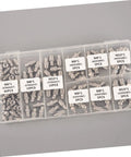 Grease Fitting Kit with Straight Nozzles Nickel Coated Zerk Fittings Assortment for Bearings and Components Easy Install