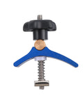 Fast Acting Track Clamp Woodworking Hold Down Clip T Slot Clamp For Carpentry Quick Fixing Tool with blue aluminum body.